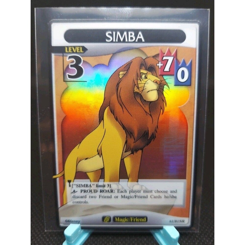 KINGDOM HEARTS TCG Simba 80/91SR Level 3 Foil Lion King